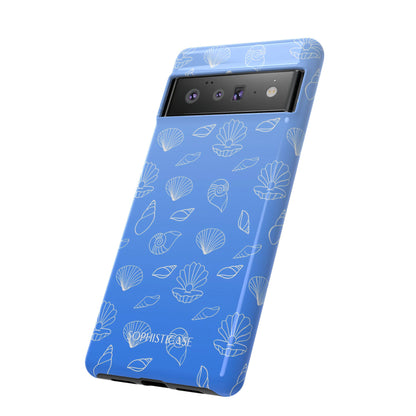 Seashell Society in Ocean Blue - iPhone Case, Samsung Galaxy Case, Google Pixel Case