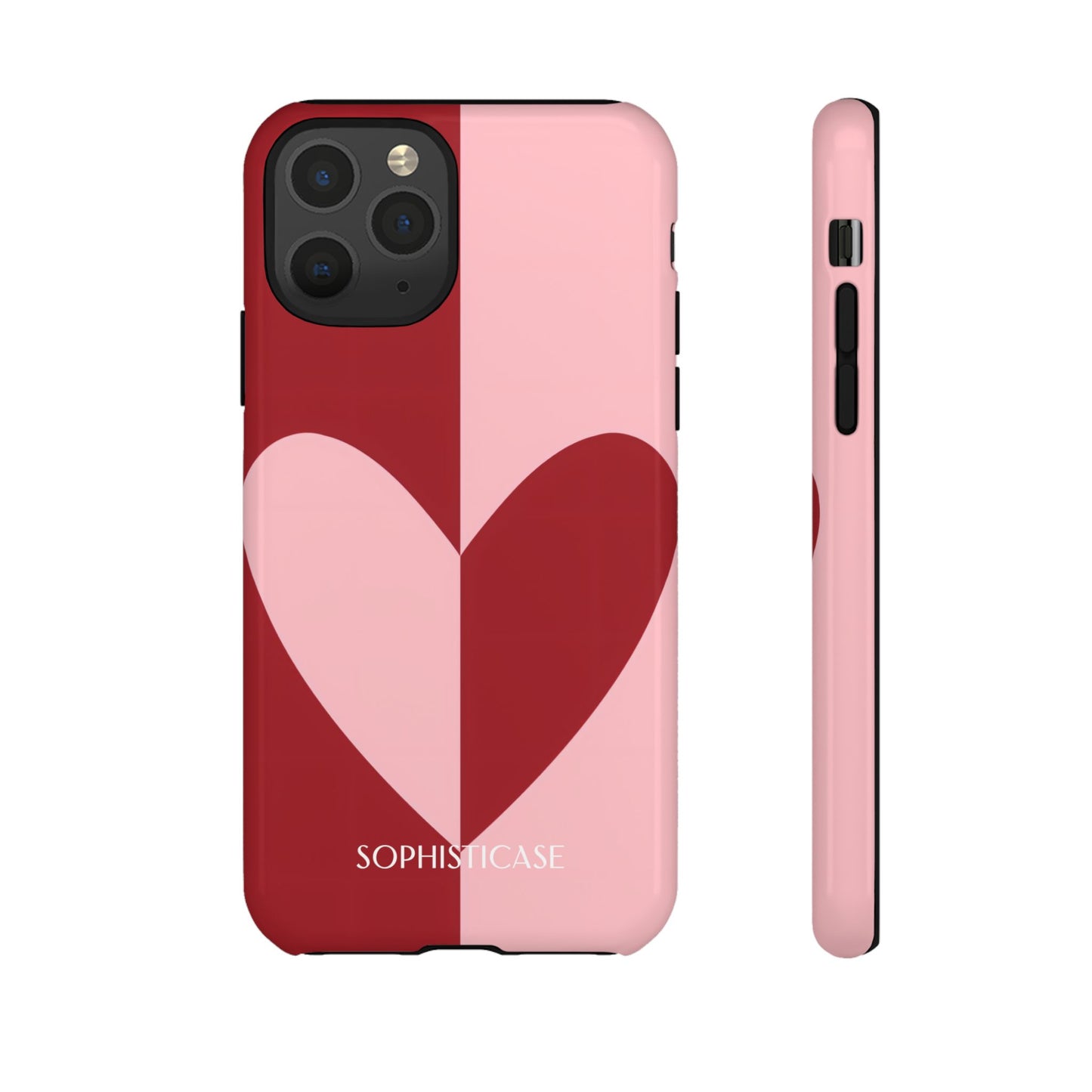 Be Mine in Red and Pink - Protective Phone Case for iPhone