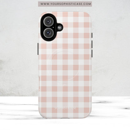 Gingham in Neutral Beige - Magsafe Case