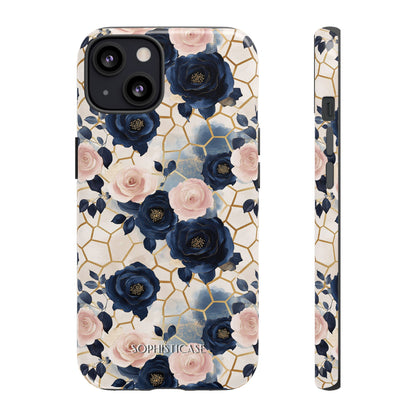 Royal Floral in Navy Hive - Tough Phone Case