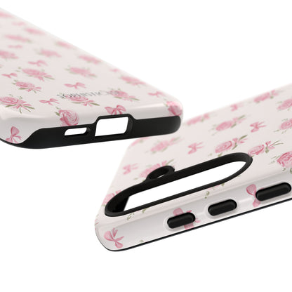 The Sweetest Thing in Coquette Roses and Bows - iPhone Case, Samsung Galaxy Case, Google Pixel Case