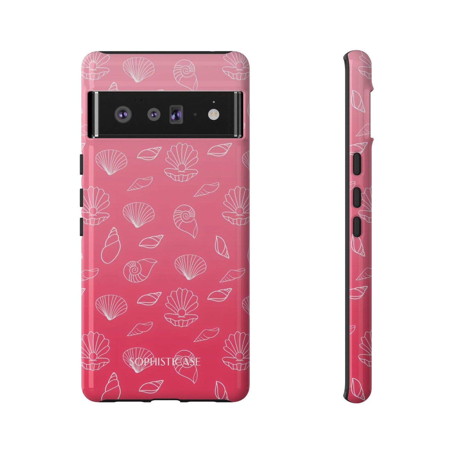 Seashell Society in Sunset Pink - iPhone Case, Samsung Galaxy Case, Google Pixel Case