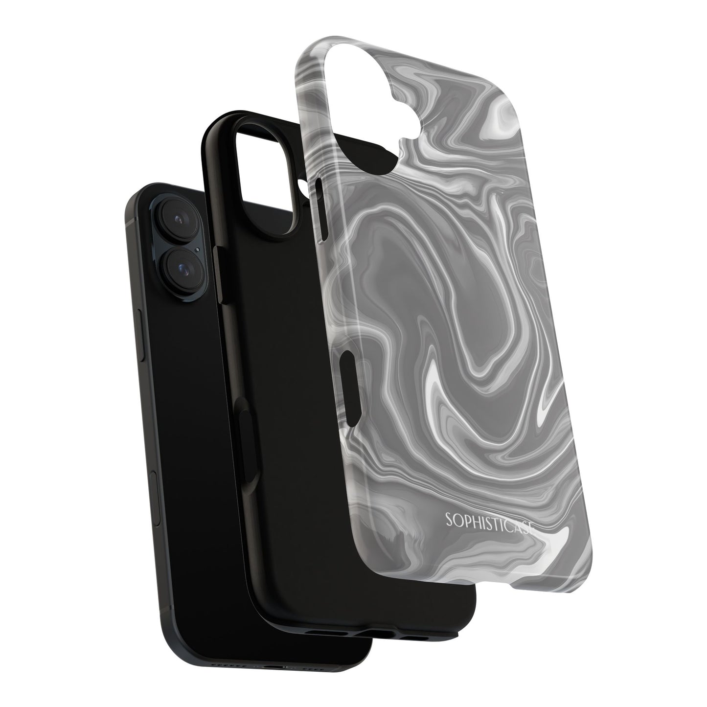 Liquid Dreams in Charcoal - iPhone Case