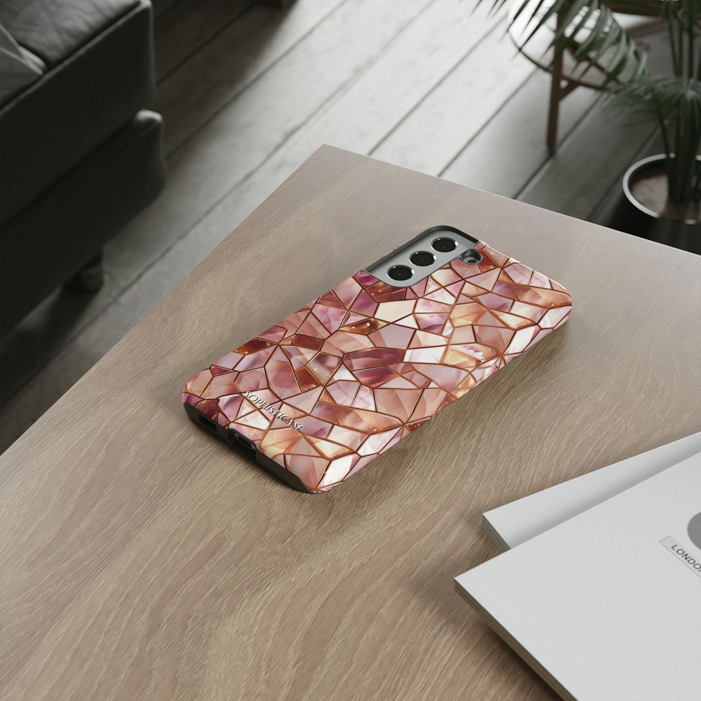 Rose' Runway in Champagne Mosaic - Tough Phone Case