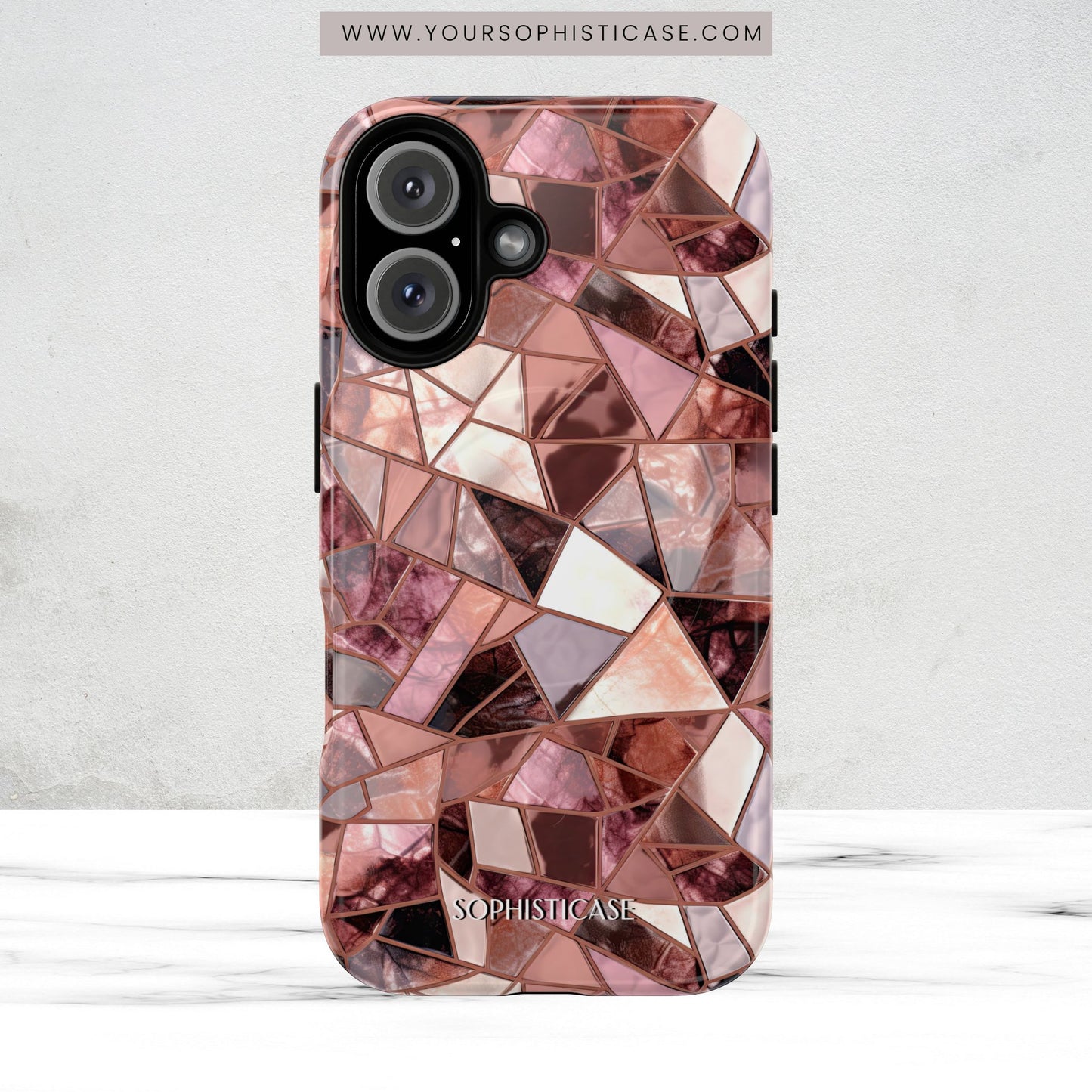 Rose' Runway in Merlot Mosaic - Magsafe Case