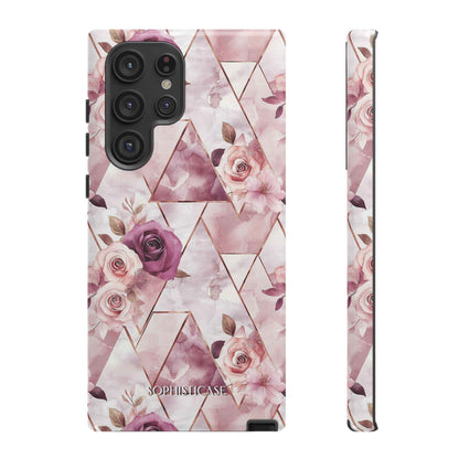 Royal Floral in Plum Chevron - Tough Phone Case