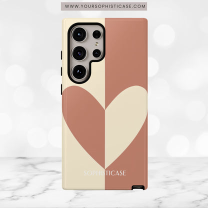 Be Mine in Brown and Cream - iPhone Case, Samsung Galaxy Case, Google Pixel Case