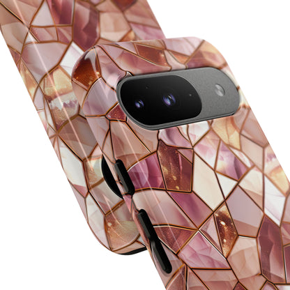 Rose' Runway in Champagne Mosaic - Tough Phone Case