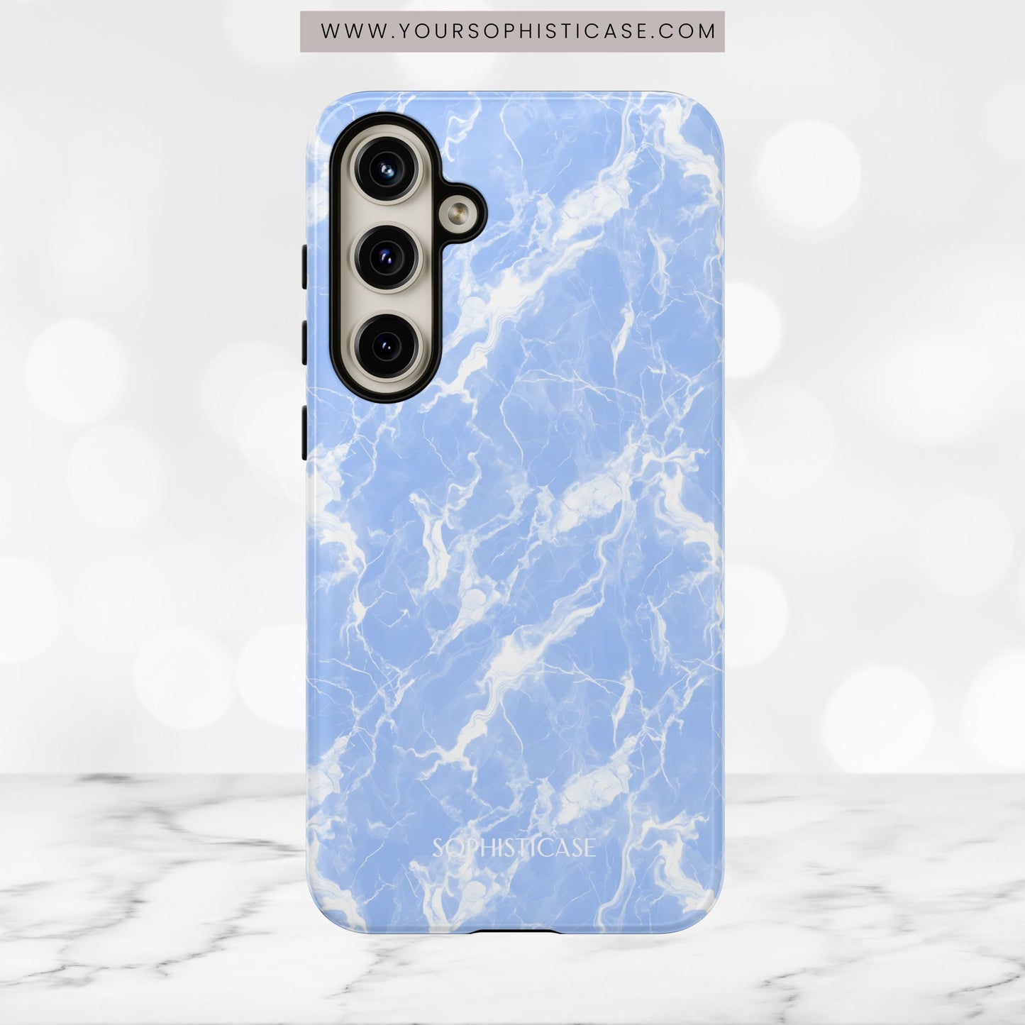 Marble Crush in Blue - Tough Phone Case