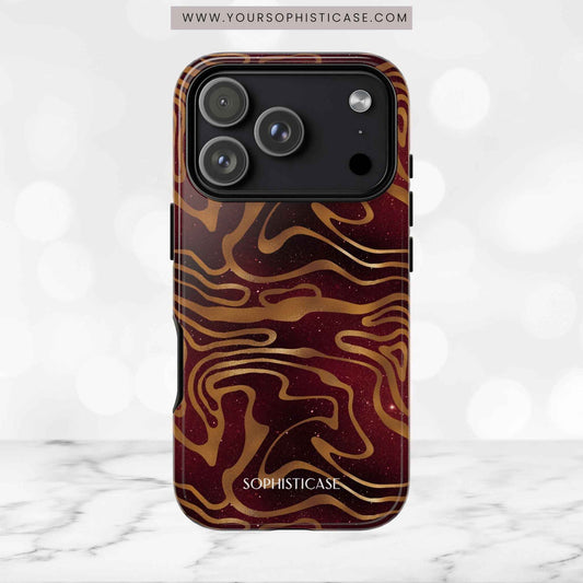 Cosmic Zebra in Red - iPhone Case, Samsung Galaxy Case, Google Pixel Case