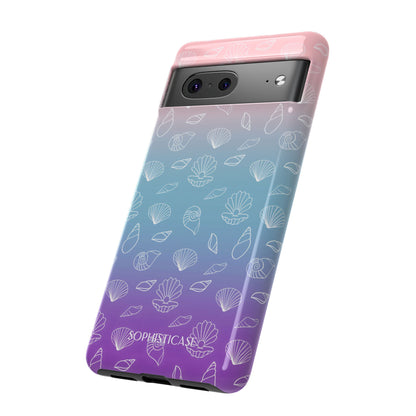 Seashell Society in Pink Blue & Purple Sunset - iPhone Case, Samsung Galaxy Case, Google Pixel Case