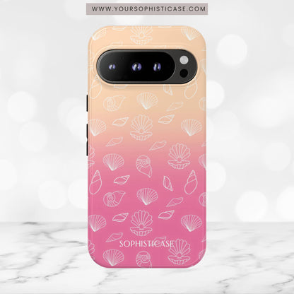 Seashell Society in Sandy Pink Sunset - iPhone Case, Samsung Galaxy Case, Google Pixel Case