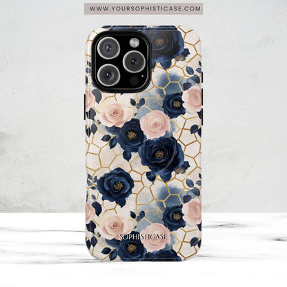 Royal Floral in Navy Hive - iPhone Magsafe Case