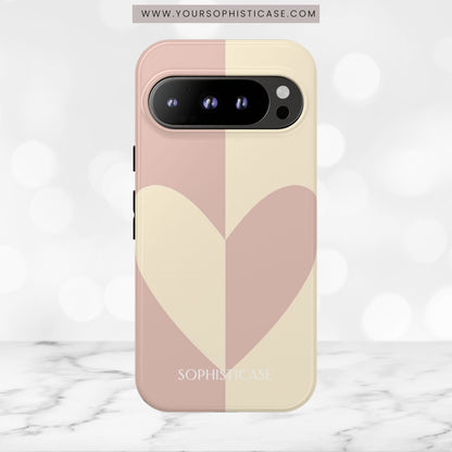 Be Mine in Brown and Beige - iPhone Case, Samsung Galaxy Case, Google Pixel Case