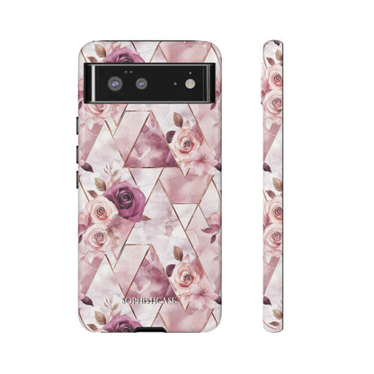 Royal Floral in Plum Chevron - Tough Phone Case