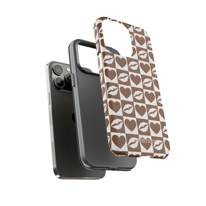 Belle Amie in Deep Brown - Galentines Release - Shockproof Phone Case for iPhone, Samsung Galaxy and Google Pixel