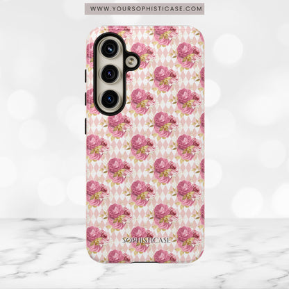 Rose Diamond Romance in Sienna - Tough Phone Case