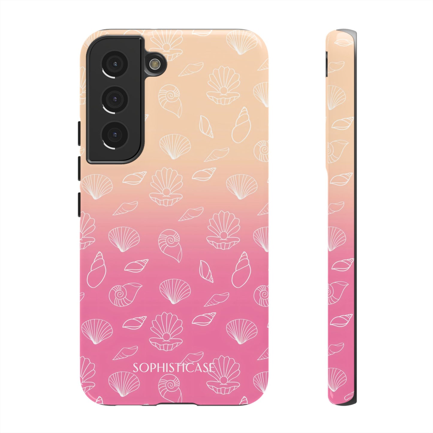 Seashell Society in Sandy Pink Sunset - iPhone Case, Samsung Galaxy Case, Google Pixel Case
