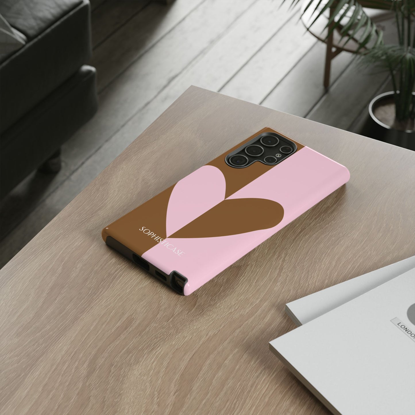 Be Mine in Pink and Brown - iPhone Case, Samsung Galaxy Case, Google Pixel Case