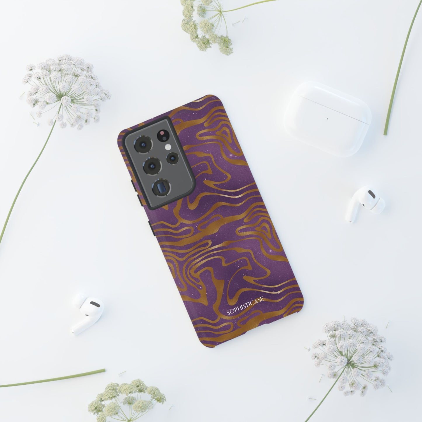 Cosmic Gold in Purple - iPhone Case, Samsung Galaxy Case, Google Pixel Case