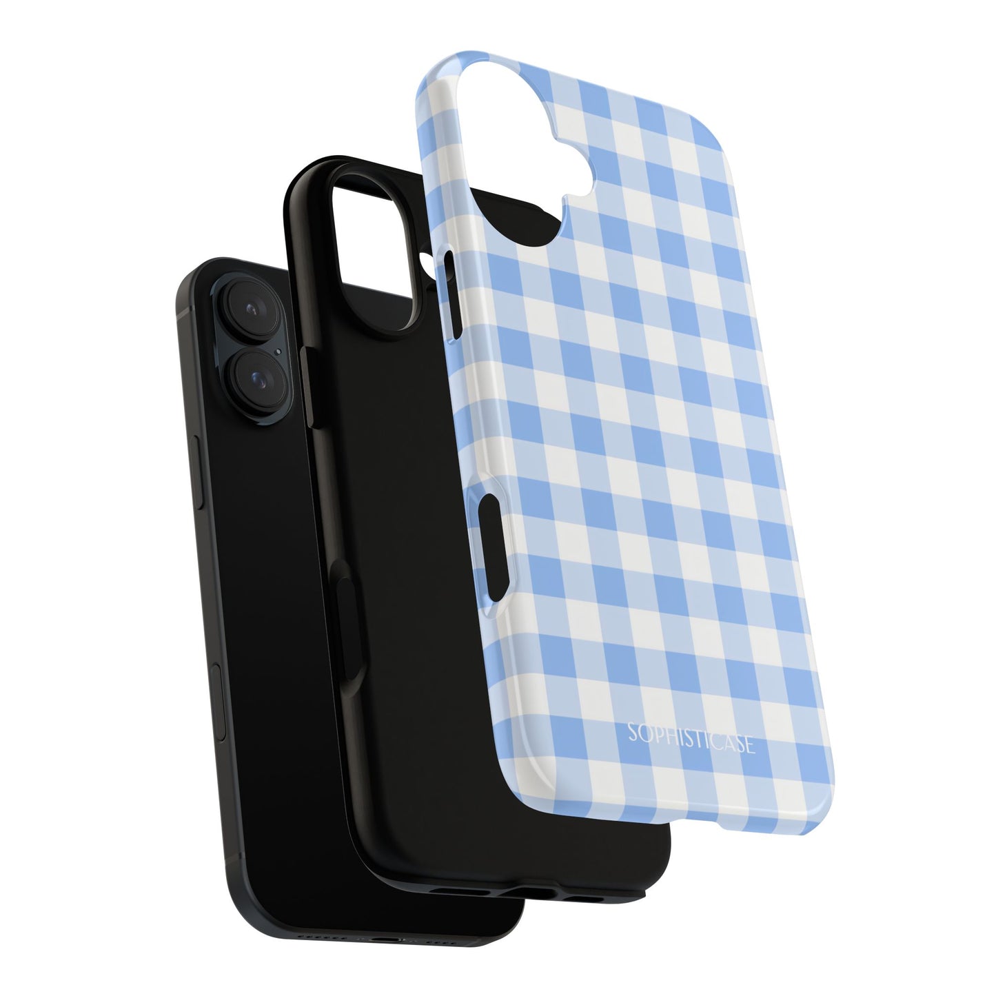 Gingham in Blue - iPhone Case, Samsung Galaxy Case, Google Pixel Case