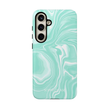 Liquid Dreams in Green - Drop Proof Phone Case for Samsung Galaxy