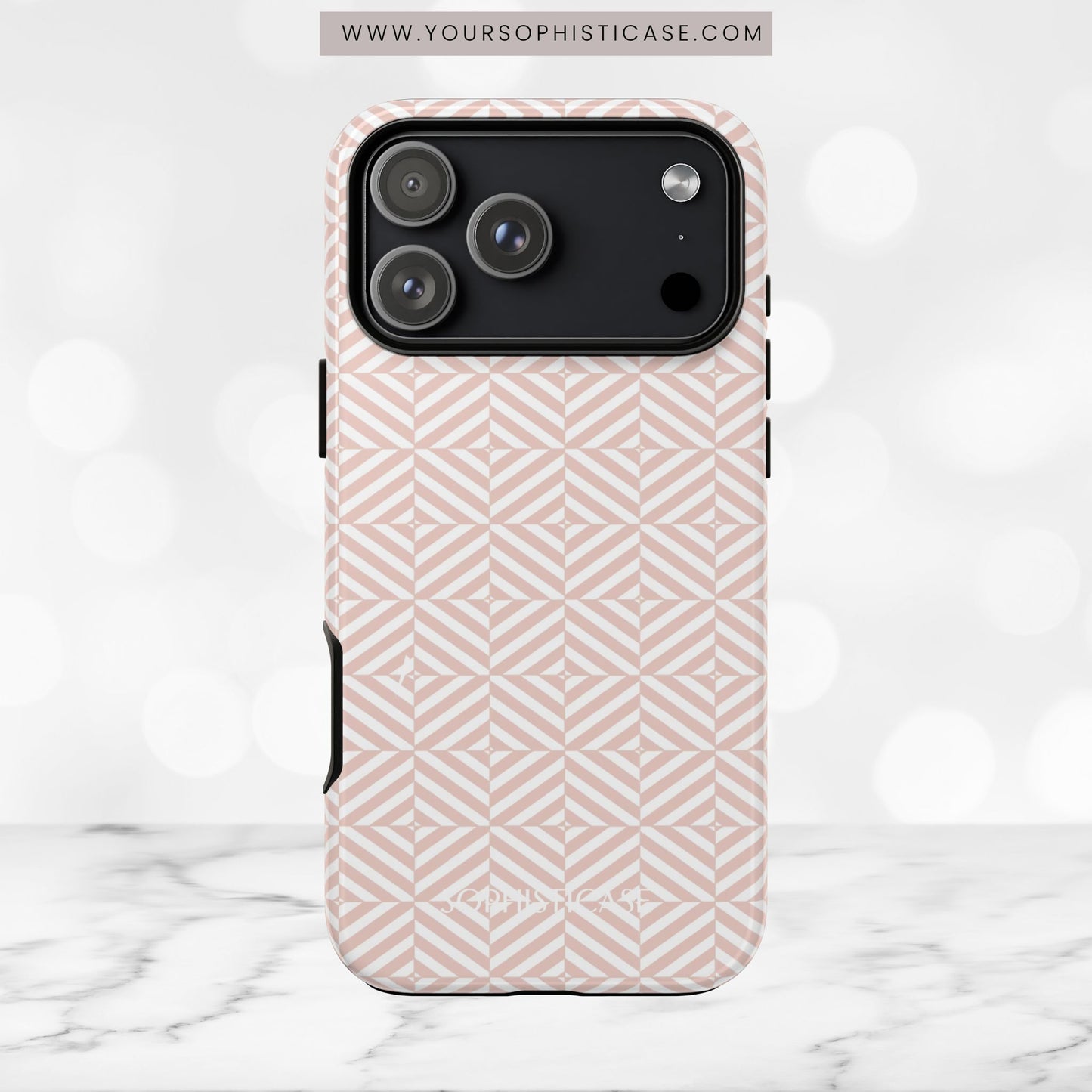 Illusions in Neutral Beige - iPhone Case, Samsung Galaxy Case, Google Pixel Case