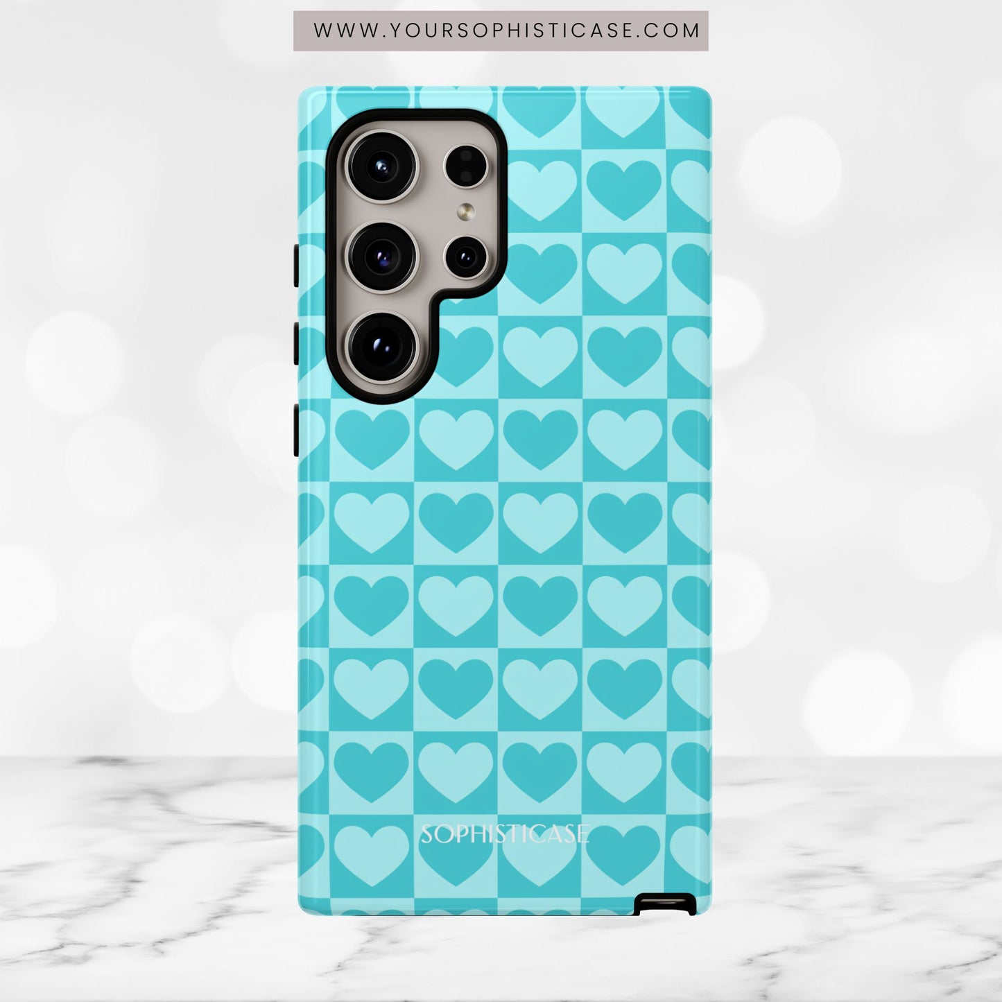 Tough Love in Aqua - Tough Phone Case