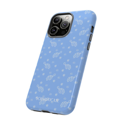 Turtle Island in Blue - Protective Phone Case for iPhone