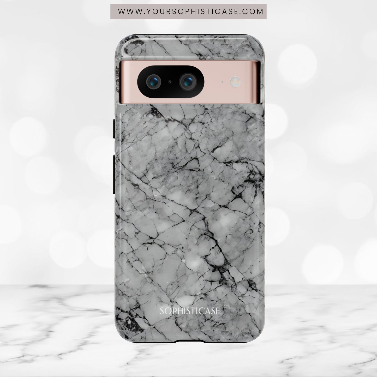 Marble Opulence in Grey - iPhone Case, Samsung Galaxy Case, Google Pixel Case
