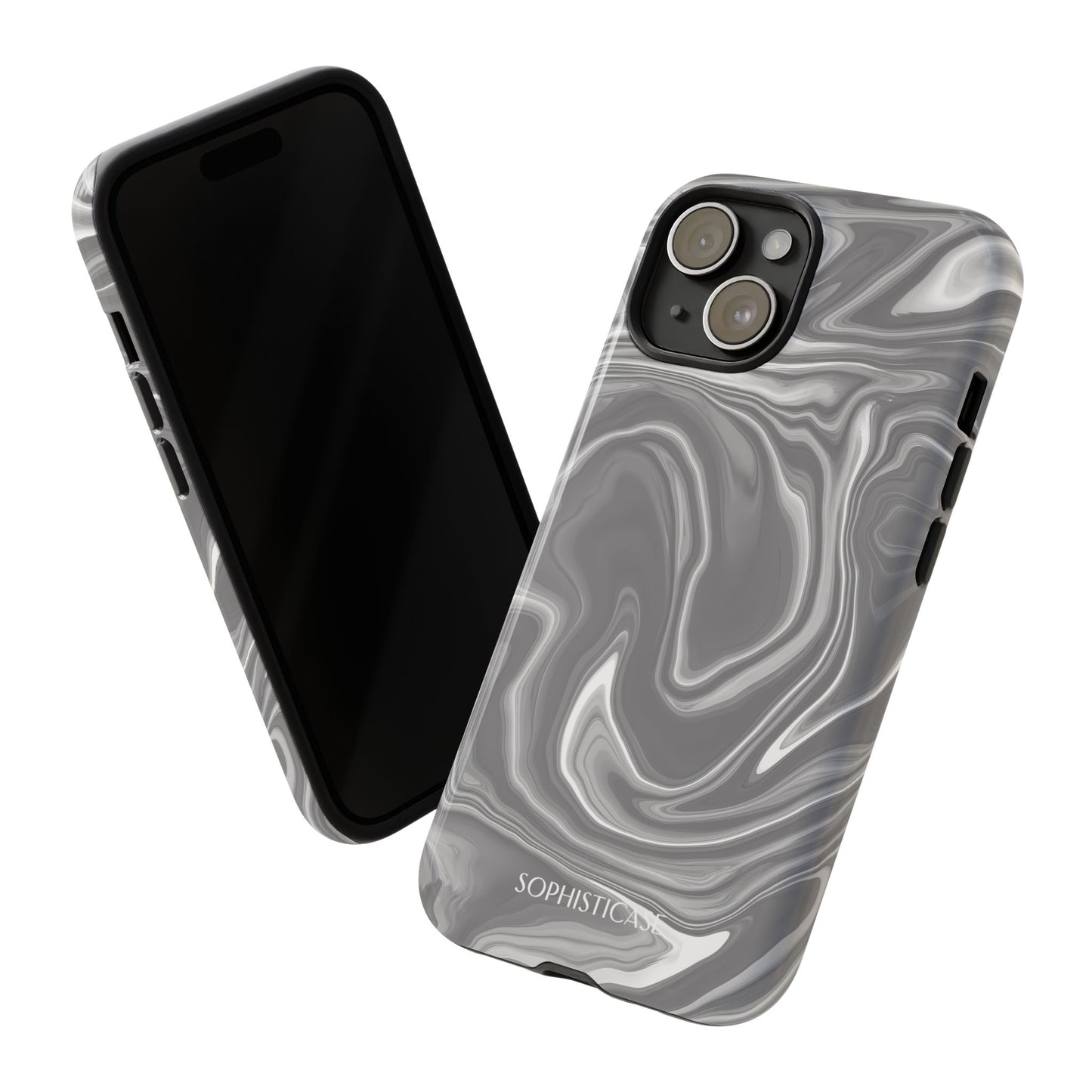 Liquid Dreams in Charcoal - Tough Phone Case