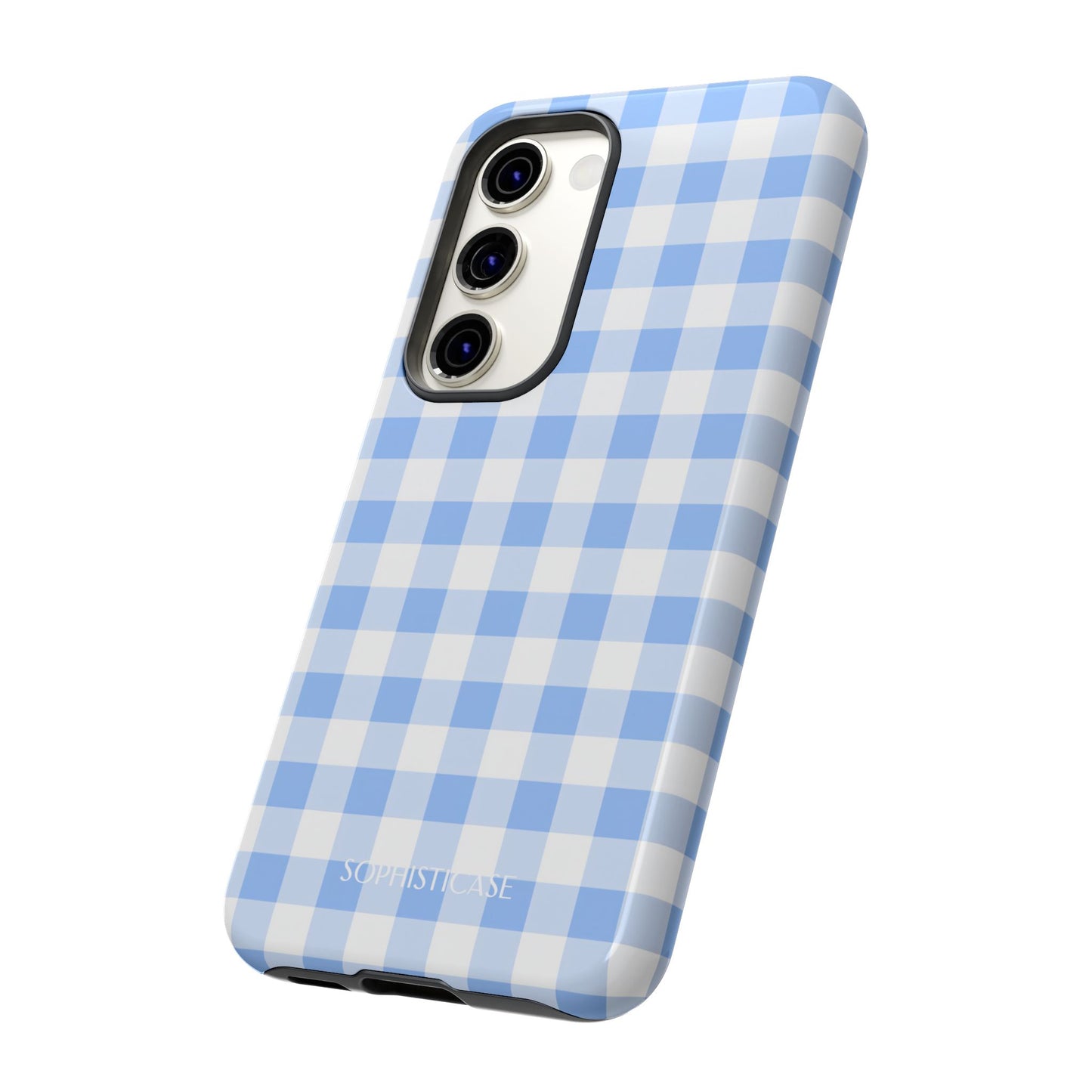 Gingham in Blue - iPhone Case, Samsung Galaxy Case, Google Pixel Case