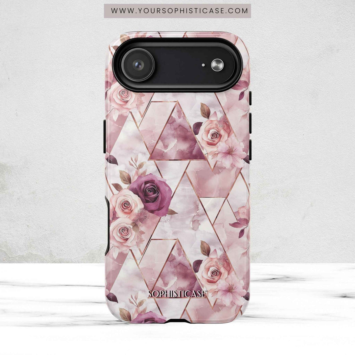 Royal Floral in Plum Chevron - iPhone Magsafe Case