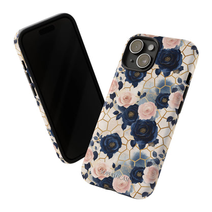 Royal Floral in Navy Hive - Tough Phone Case