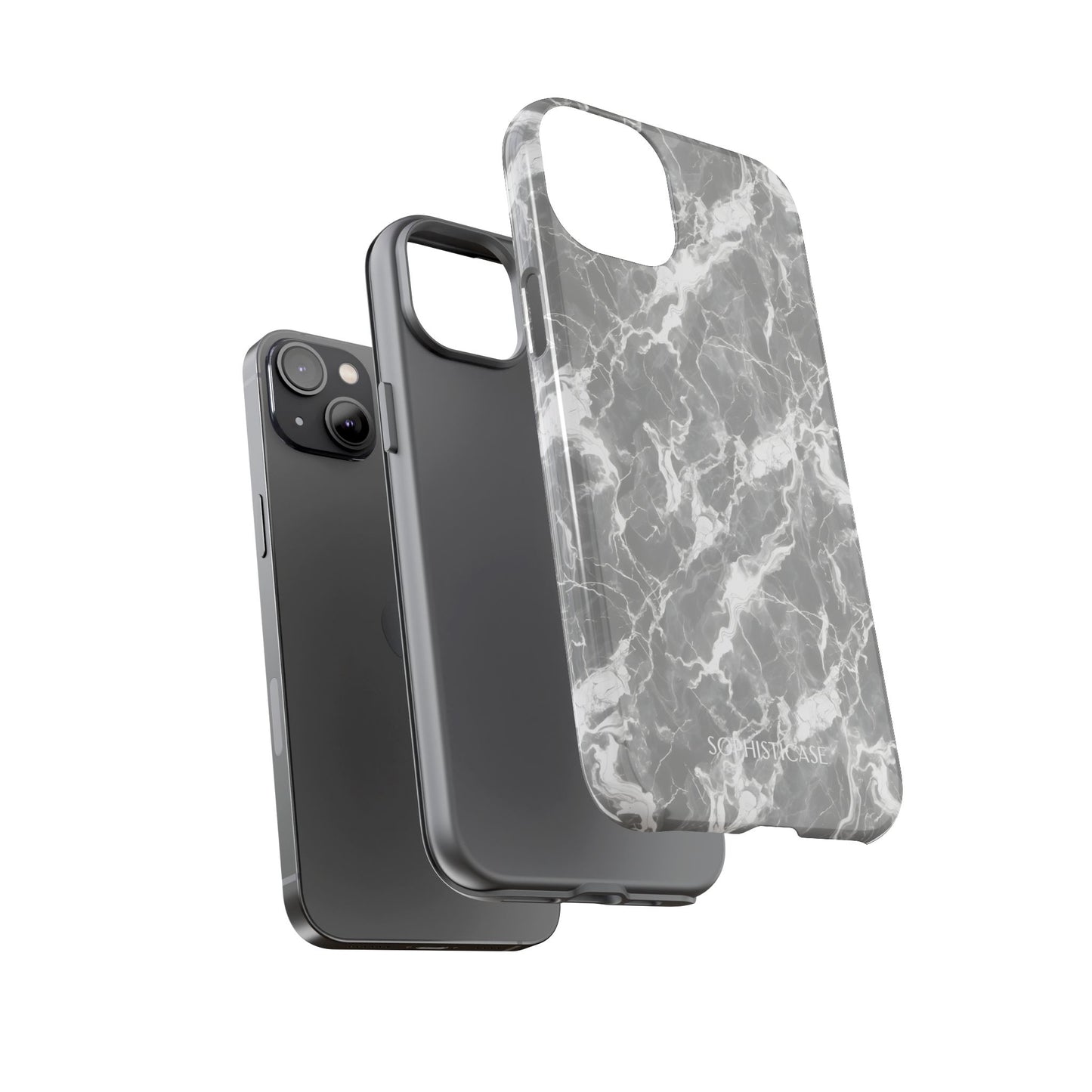Marble Crush in Charcoal Grey - iPhone Case
