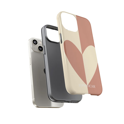 Be Mine in Brown and Cream - iPhone Case, Samsung Galaxy Case, Google Pixel Case