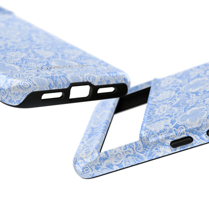 Luxe Lace in Blue - Tough Phone Case