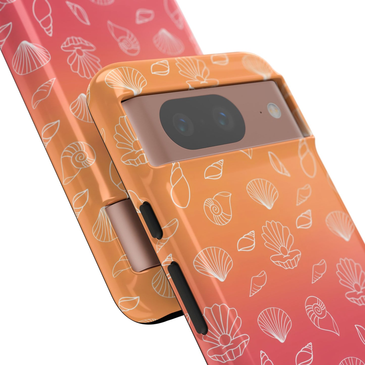 Seashell Society in Sunset Orange - iPhone Case, Samsung Galaxy Case, Google Pixel Case