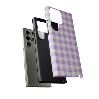 Gingham in Purple - iPhone Case, Samsung Galaxy Case, Google Pixel Case