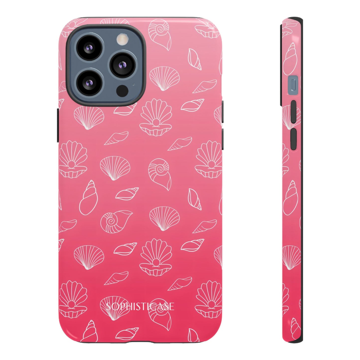 Seashell Society in Sunset Pink - iPhone Case, Samsung Galaxy Case, Google Pixel Case