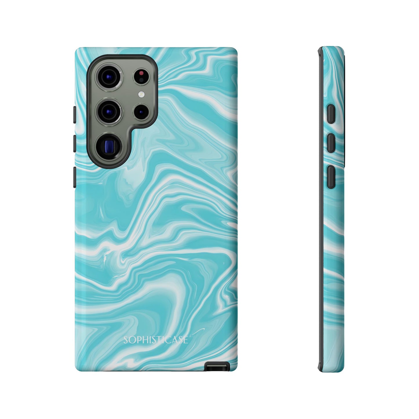 Liquid Dreams in Aqua - Tough Phone Case
