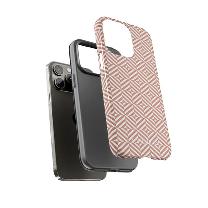 Illusions in Light Brown - Dual Layer Shockproof Phone Case for iPhone, Google Pixel and Samsung Galaxy