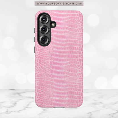 Luxe Leather in Pink - Tough Phone Case