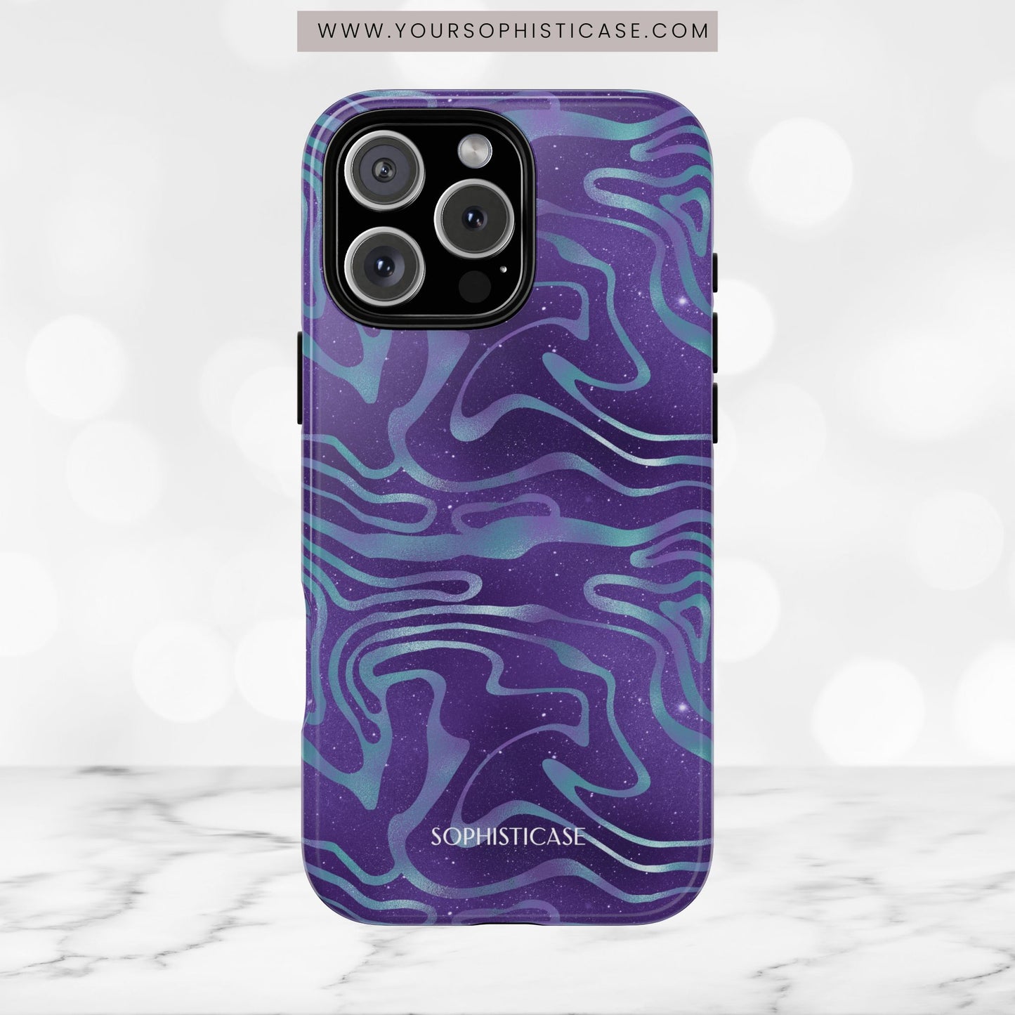 Cosmic Gold in Blue & Purple - iPhone Case, Samsung Galaxy Case, Google Pixel Case