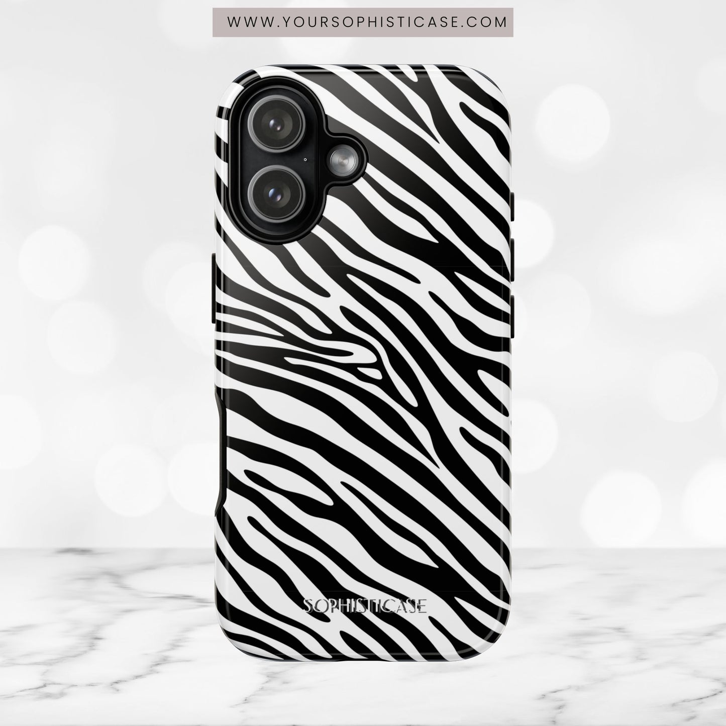 Dark Thoughts in Urban Zebra - Tough Phone Case