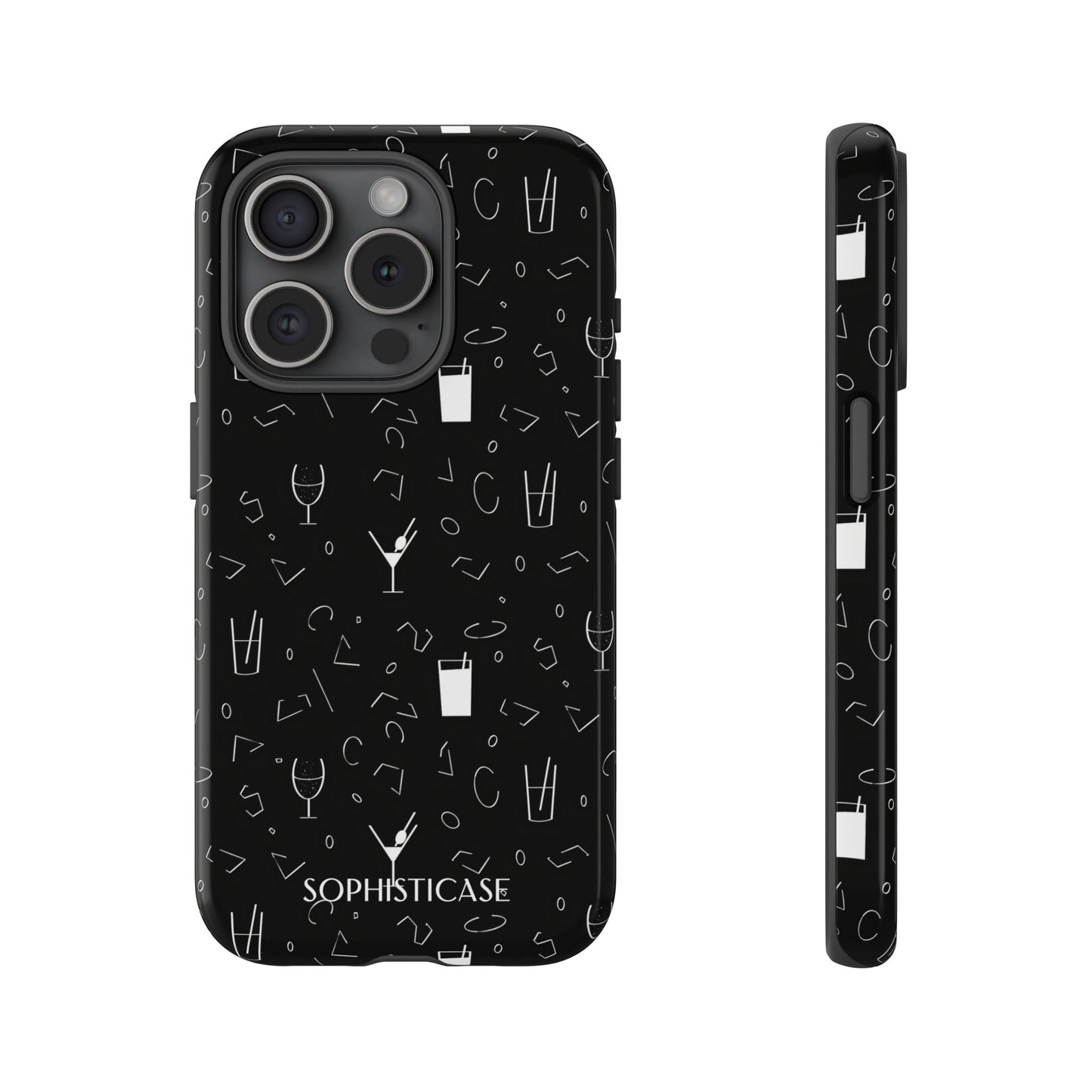 Cocktail Hour in Black - Tough Phone Case for iPhone