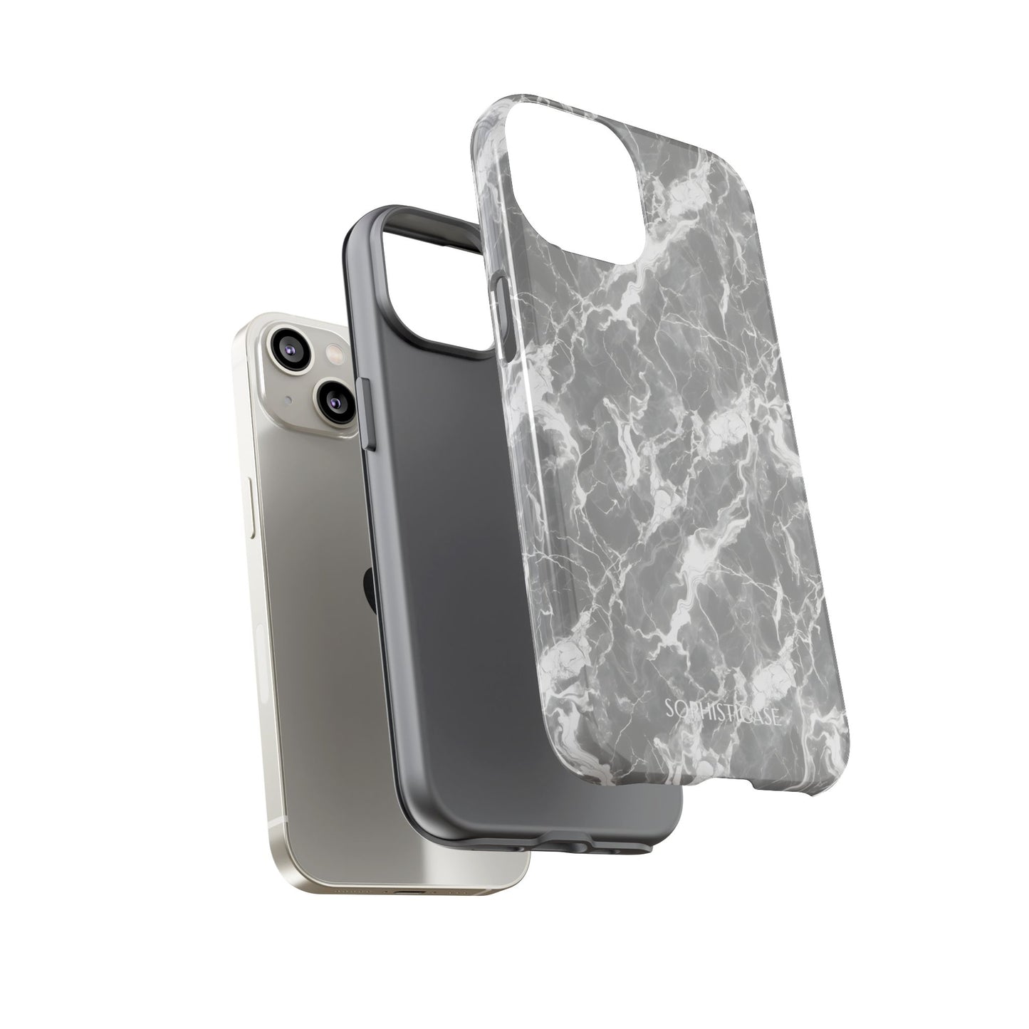 Marble Crush in Charcoal Grey - Tough Phone Case