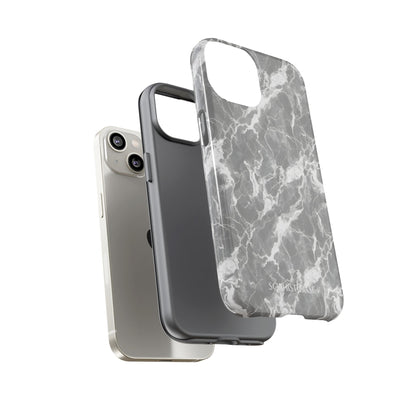Marble Crush in Charcoal Grey - Tough Phone Case