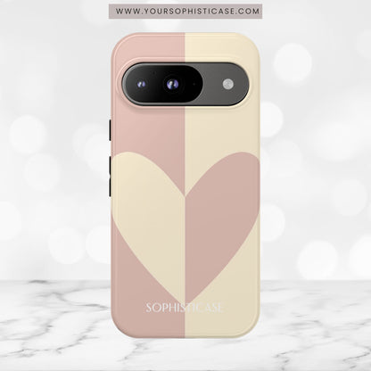 Be Mine in Brown and Beige - iPhone Case, Samsung Galaxy Case, Google Pixel Case