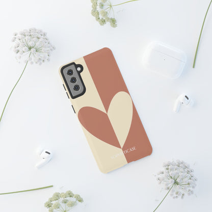 Be Mine in Brown and Cream - iPhone Case, Samsung Galaxy Case, Google Pixel Case
